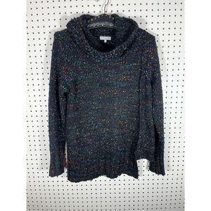 Habitat multi colored speckled mock neck sweater size S